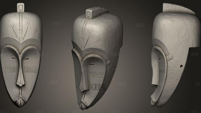 African Ngil Mask stl model for CNC